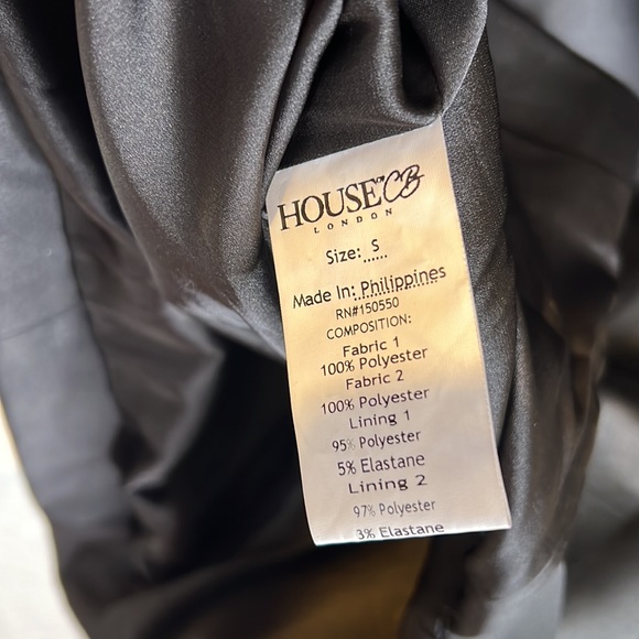 HOUSE OF CB 'Raphaella' Black Stretch Satin Corset Dress NWOT - Picture 13 of 13